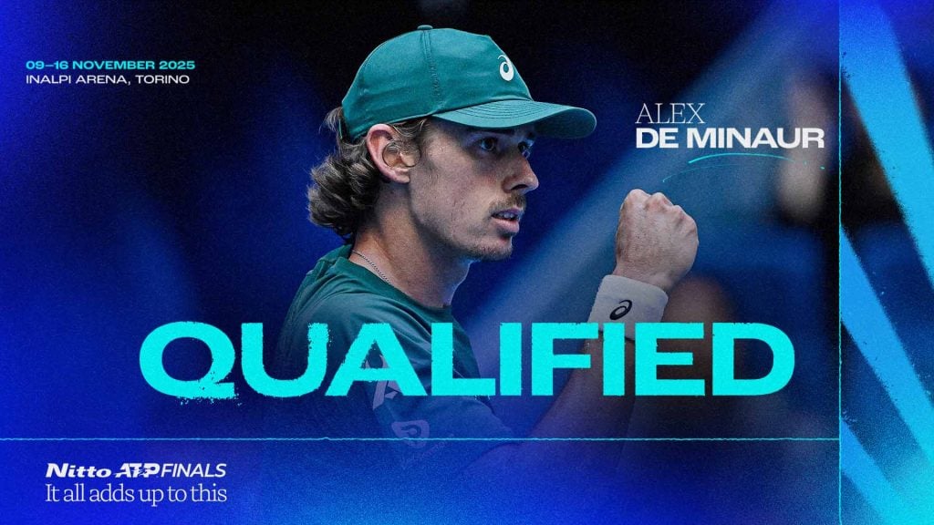 Alex de Minaur qualifies for the 2025 Nitto ATP Finals