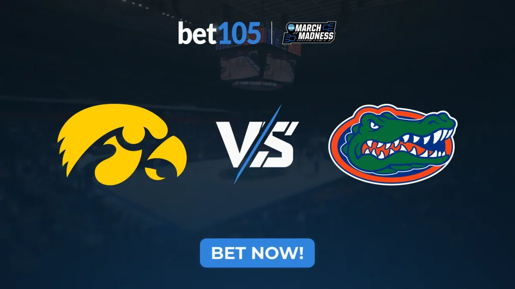 Iowa Hawkeyes vs Florida Gators March Madness 2026 Second Round prediction on bet105