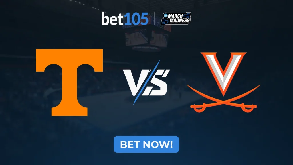 (3) Tennessee Volunteers vs. (14) Virginia Cavaliers March Madness 2026 prediction on bet105